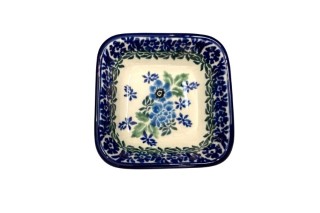 604 Bunzlau vierkant schaaltje 8 x 8 cm 1865X